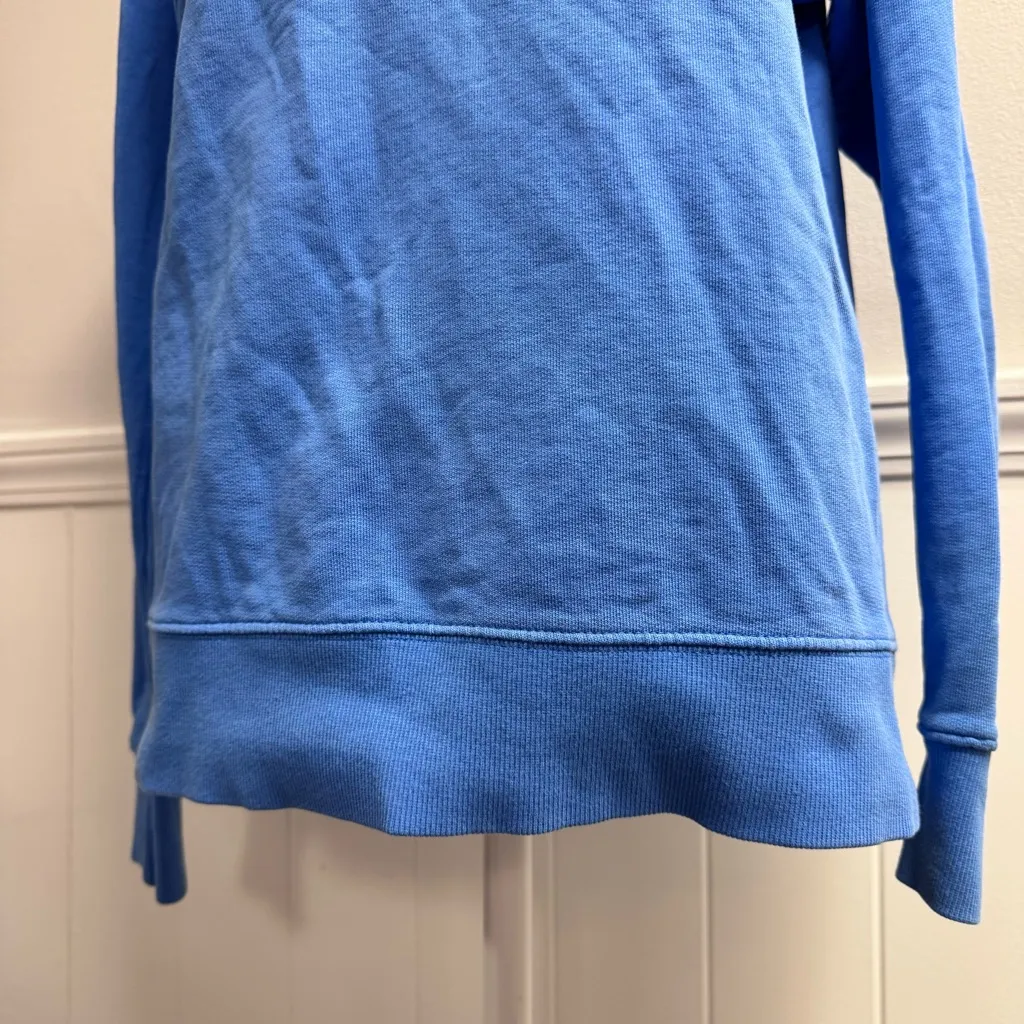 Pact Organic Cotton Long Sleeve Pullover Sweatshirt Fleece Blue Small S - Image 5