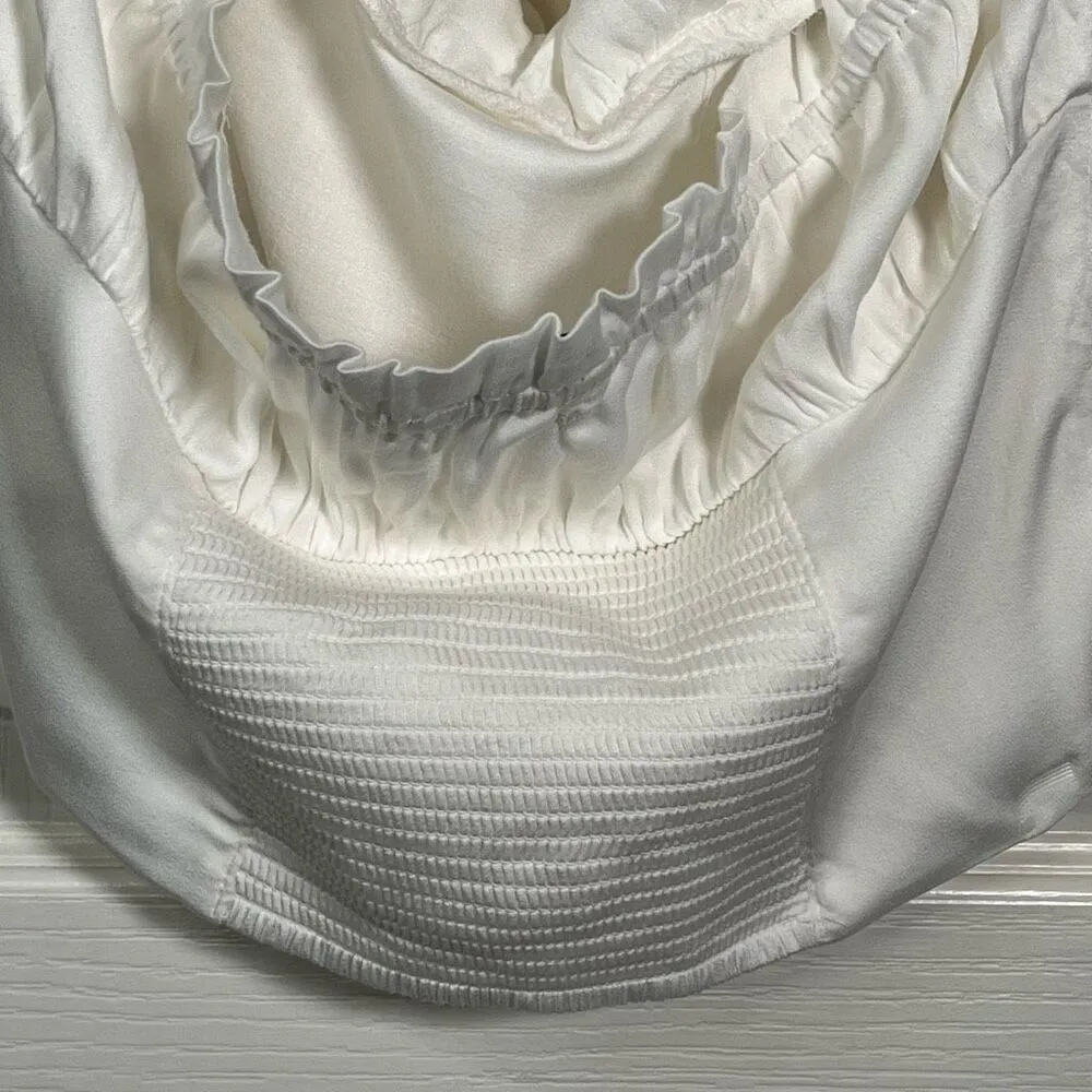 Urban Outfitters Sz L White Crop Tank Top - Image 7