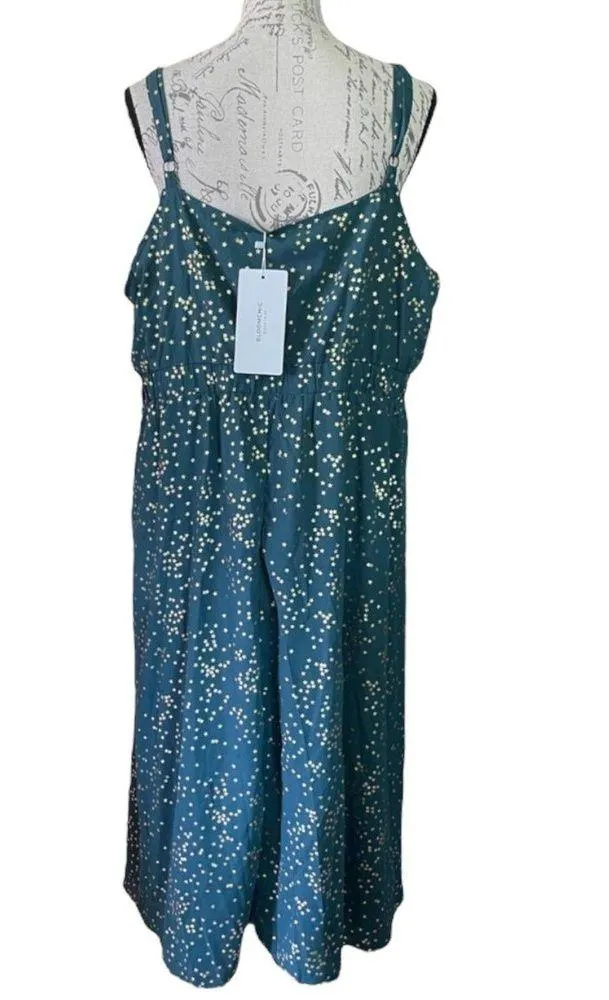 Bloomchic Green Gold Star Party Evening Dress Size 14/16 - Image 2