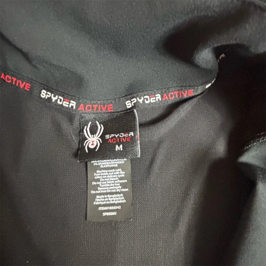 Spyder Active Jacket Womens Size M Black Full Zip Athletic Thumbholes - Image 5