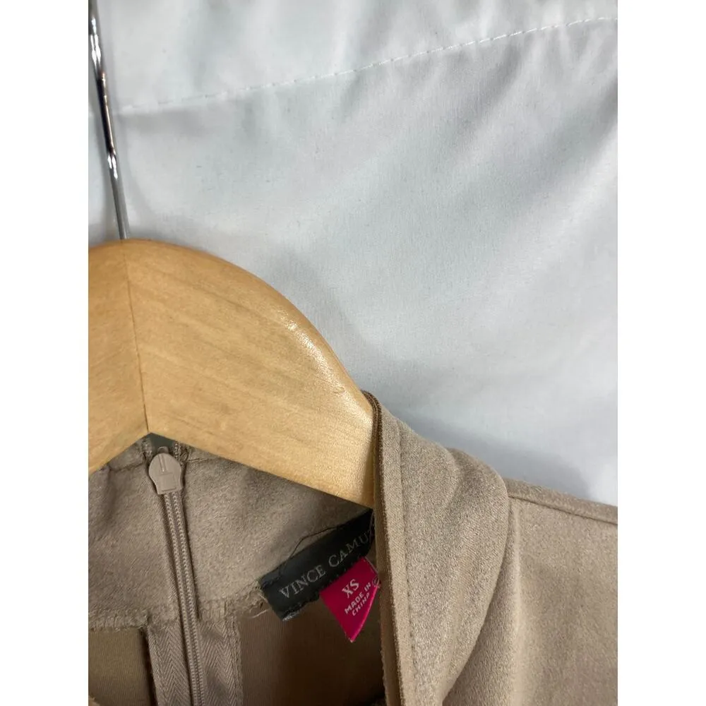 New Vince Camuto Mock Neck Faux Suede Top Size XS - Image 4