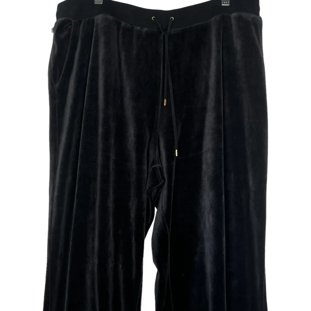 Vintage Chaps 2 Piece Black Velour Jogging‎ Suit Size L - Image 6