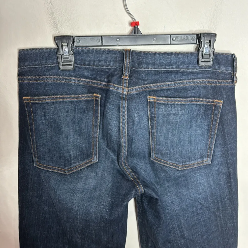 J. Crew Factory Stretch Matchstick Straight leg Jeans in dark wash size 29 Blue - Image 4