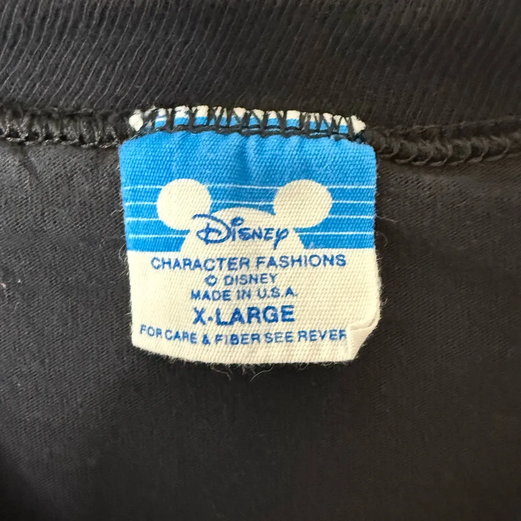 Mickey Mouse black vintage single stitch made in the USA T-shirt XL - Image 4