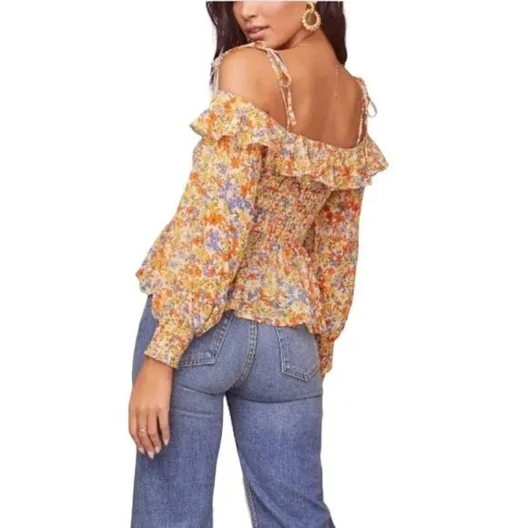 Astr Floral Smocked Off-Shoulder Blouse - Image 2