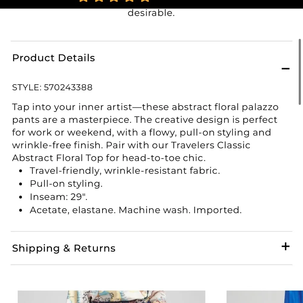 Chicos’s Travelers Palazzo Abstract Water Deep Merlot Pants - Image 4