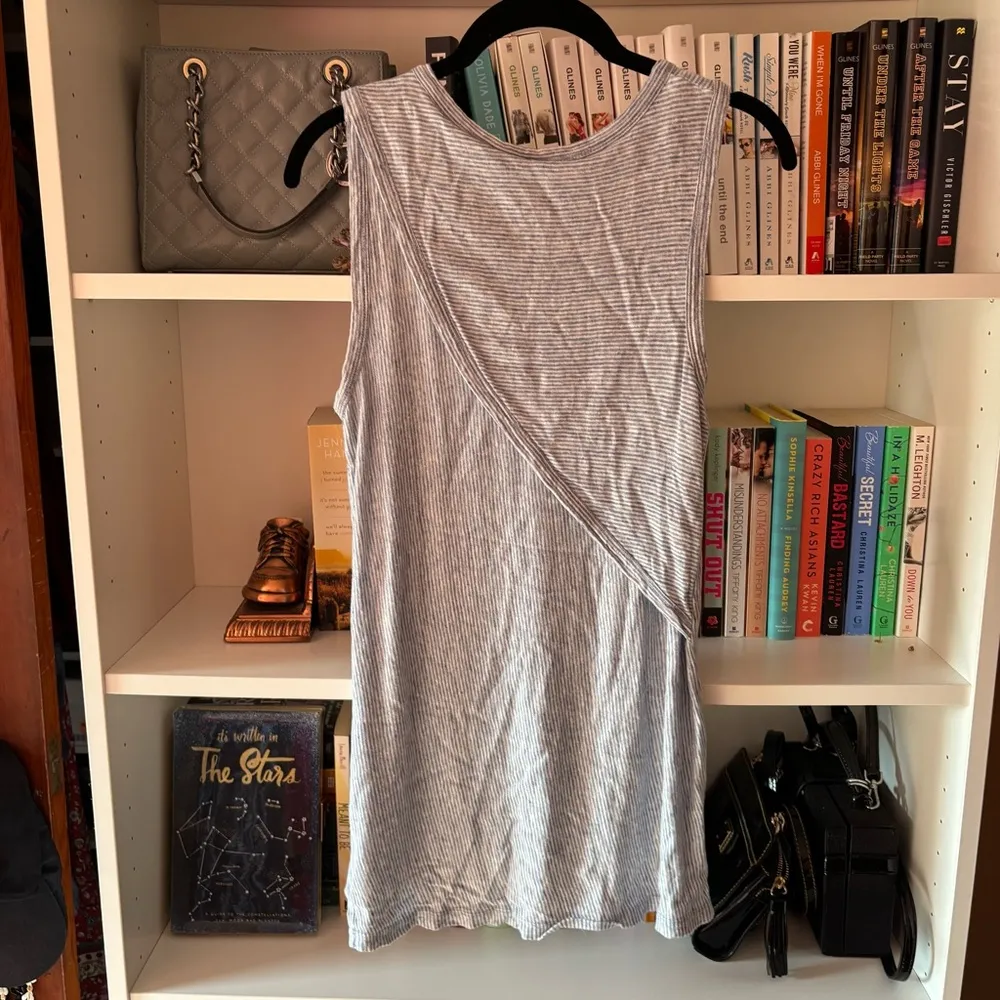 Willi Smith Blue White Striped Linen Tank Size Small - Image 4