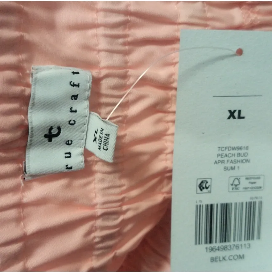 True Craft 100% Cotton Maxi Dress Size XL PEACH COLOR - Image 6