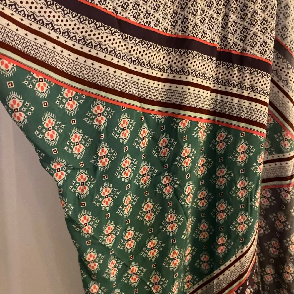 NWT Purple and Green Mixed Print Victoria’s Secret Kimono Open Jacket - Image 3