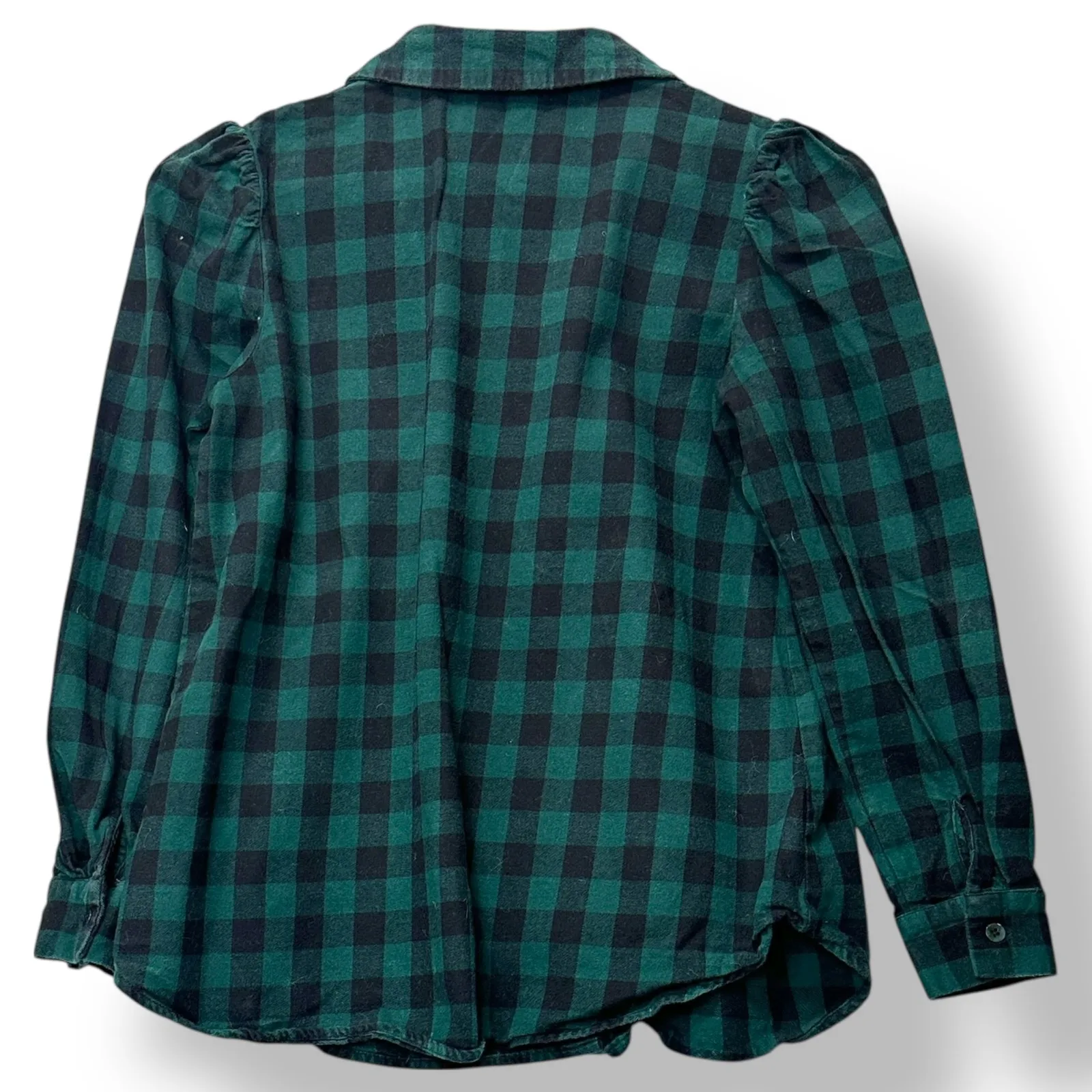 Tuckernuck Women Plaid Button Shirt Green Black S  Preppy Heritage Cabin Classic - Image 3