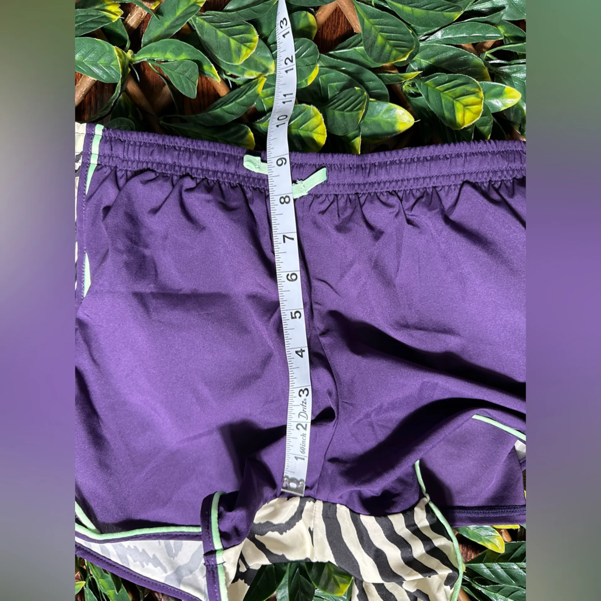Nike Dri Fit Purple Black Zebra Athletic Shorts Fit like size Small - Image 7