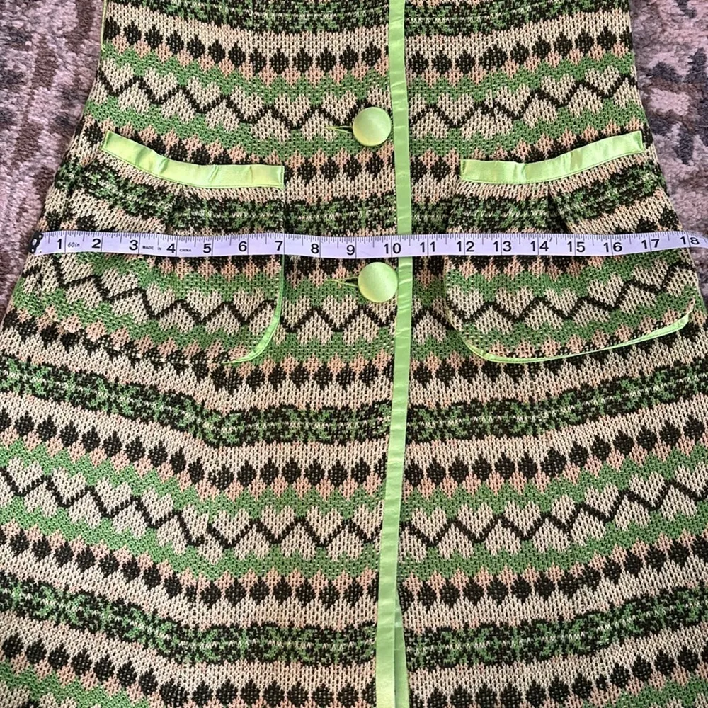 Rebecca Taylor COPY - SIZE 4 SPRING COAT MADE FROM VINTAGE PRINTS TEXTILES - Image 16