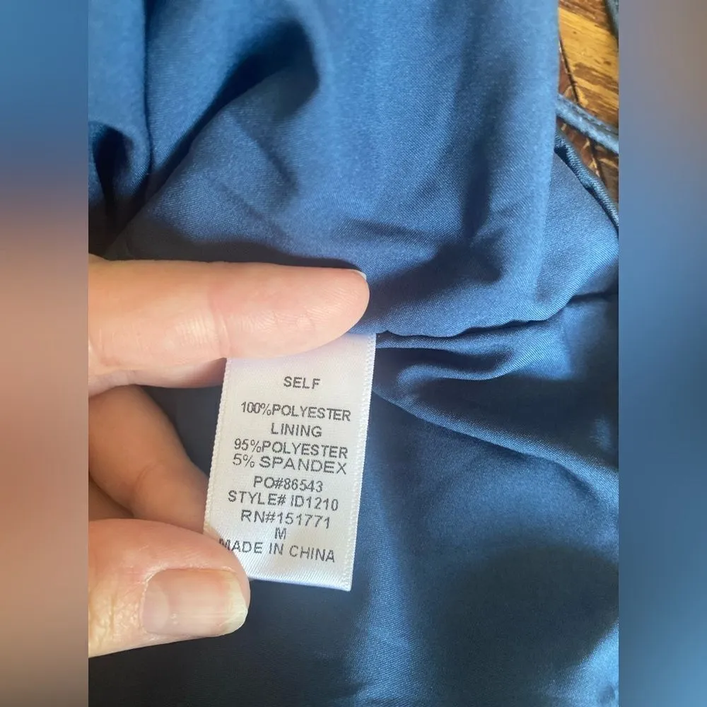 NWT Le Lis navy cutout halter rusched dress size M - Image 9