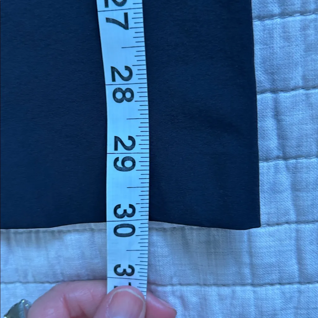 Athleta luxe Gramercy track black w/stripe wide leg, athletic trouser pants 12 - Image 11