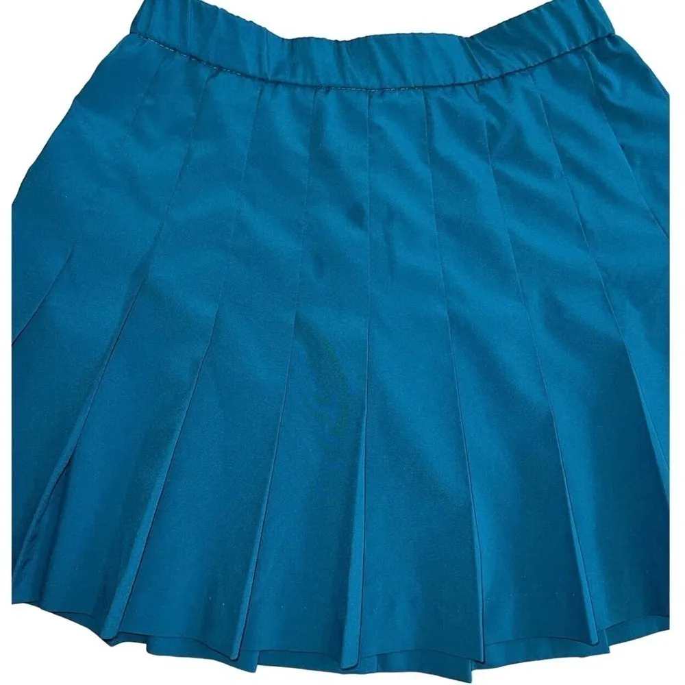 Lily’s of Beverly Hills vintage teal tennis skirt, size 4 (see measurements) Blue - Image 2