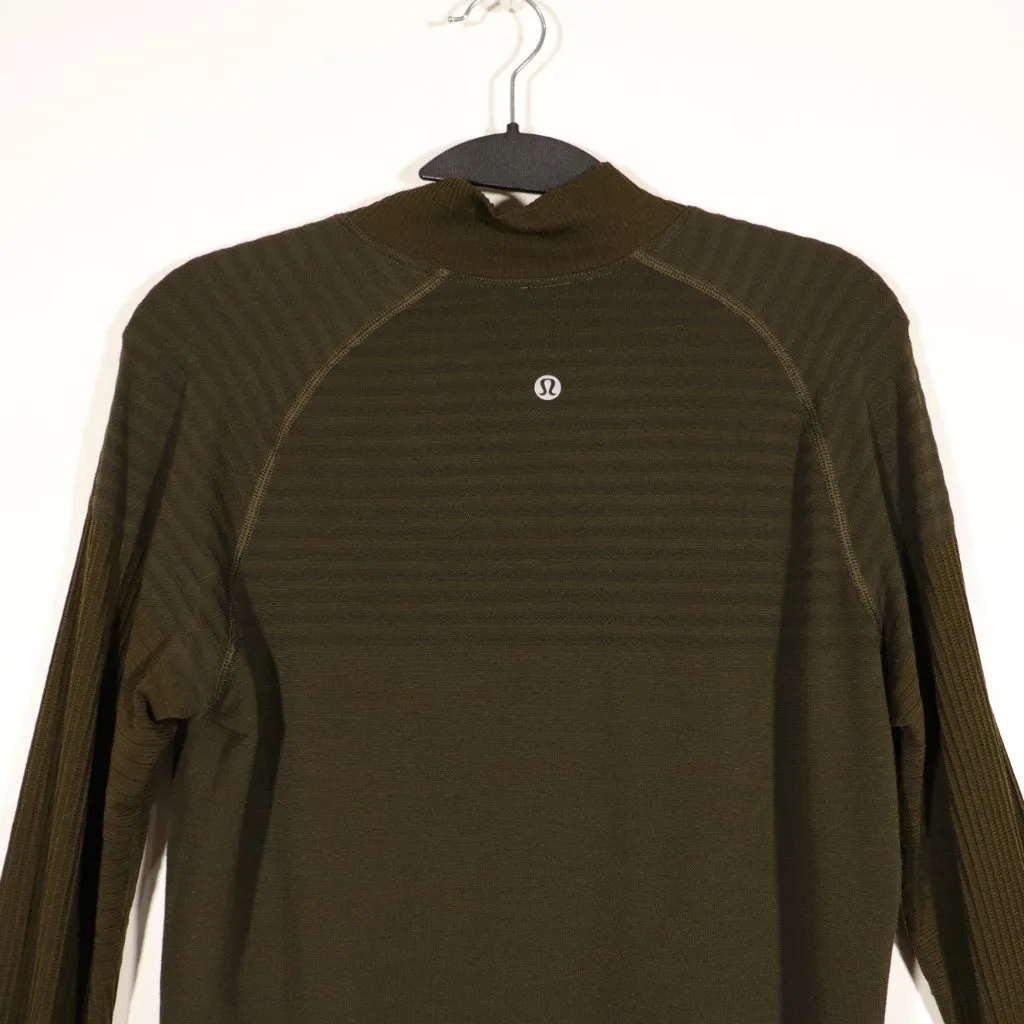 EUC Lululemon Dark Green Brown Pullover Size 10 - Image 9