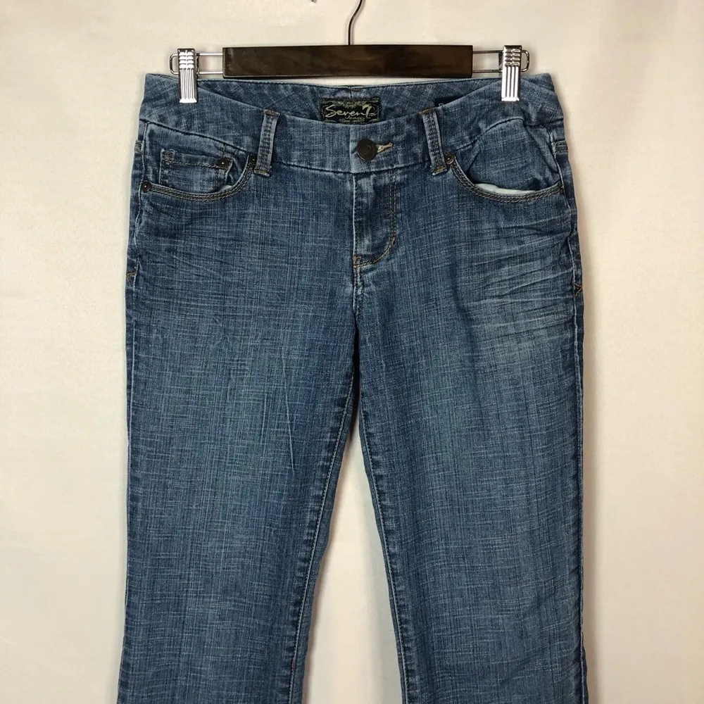 Seven7 Medium Wash Boot Cut Mid-Rise Jeans 28 - Image 3