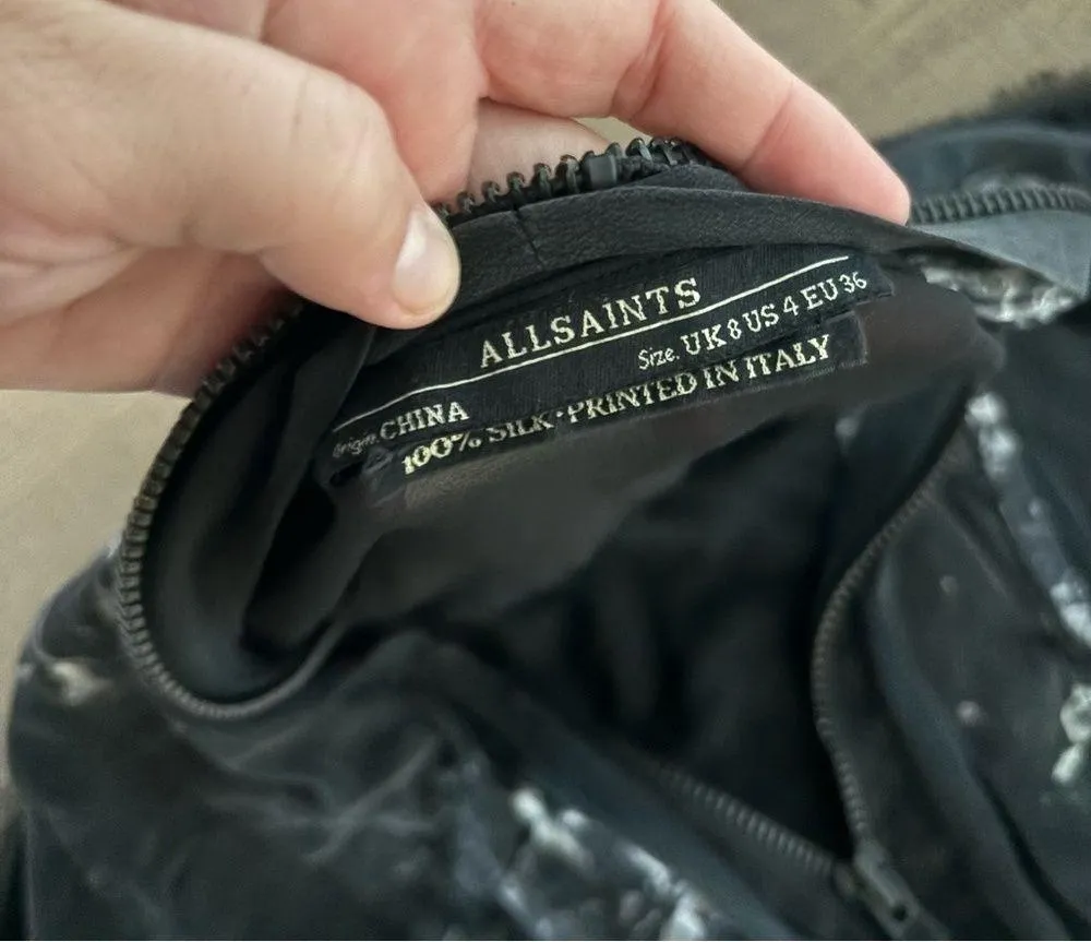 all saints lewis flora zip up printed dress - Image 5