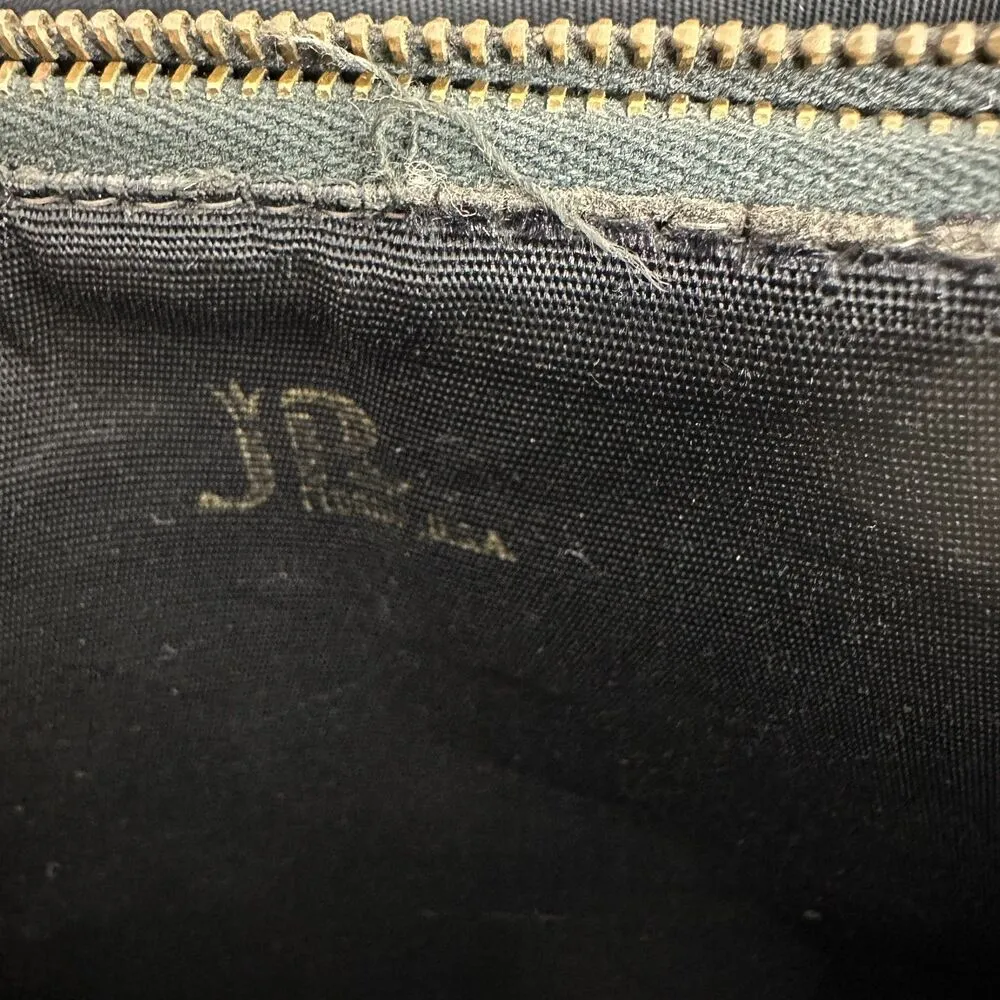 JR Julius Resnick Florida Black Patent Tortoise Lucite Handle Satchel Purse Bag - Image 2