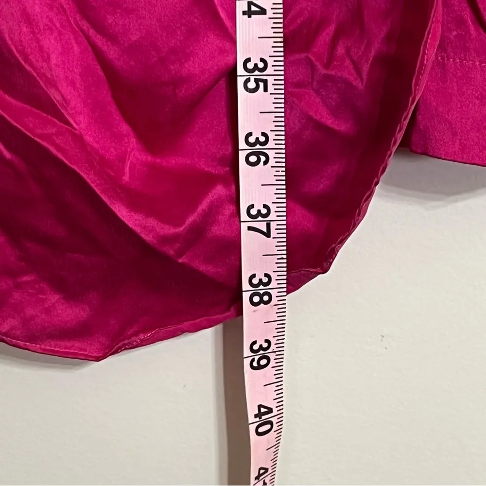 Vintage Mary Jo Bruno Pink 100%‎ Silk Knee Length Drape Dress Size 4 - Image 8