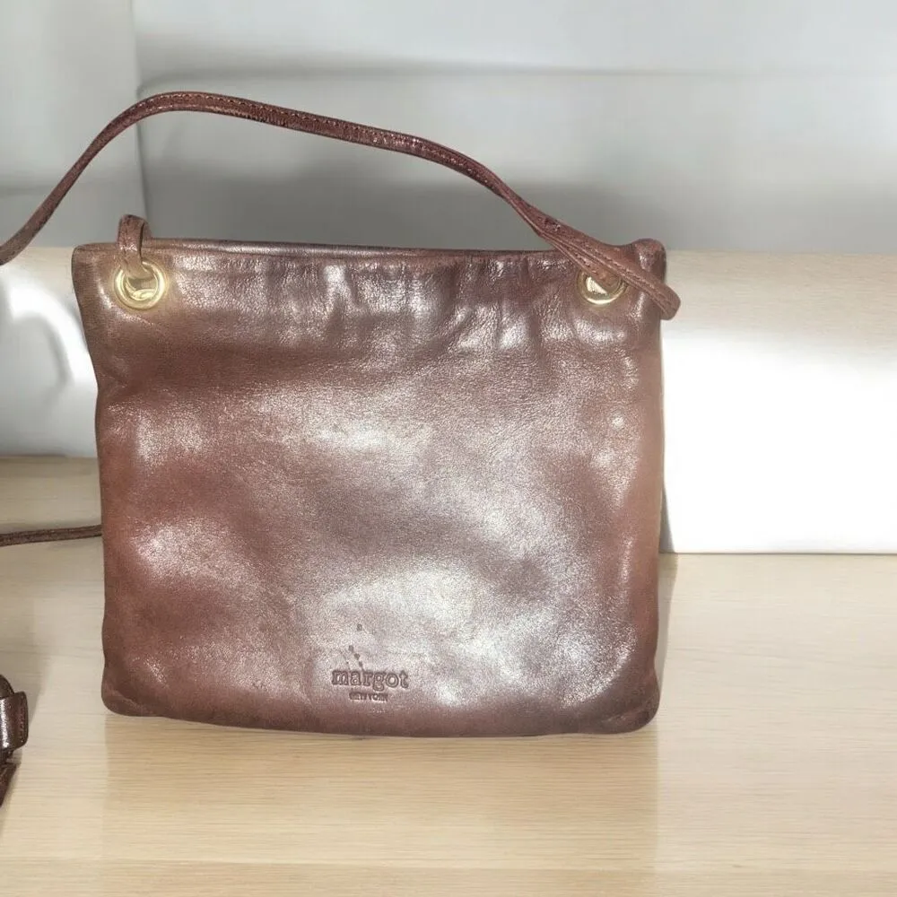 ✨Margot Brown Leather Weave Basketweave Crossbody Bag Purse✨ Brown - Image 4