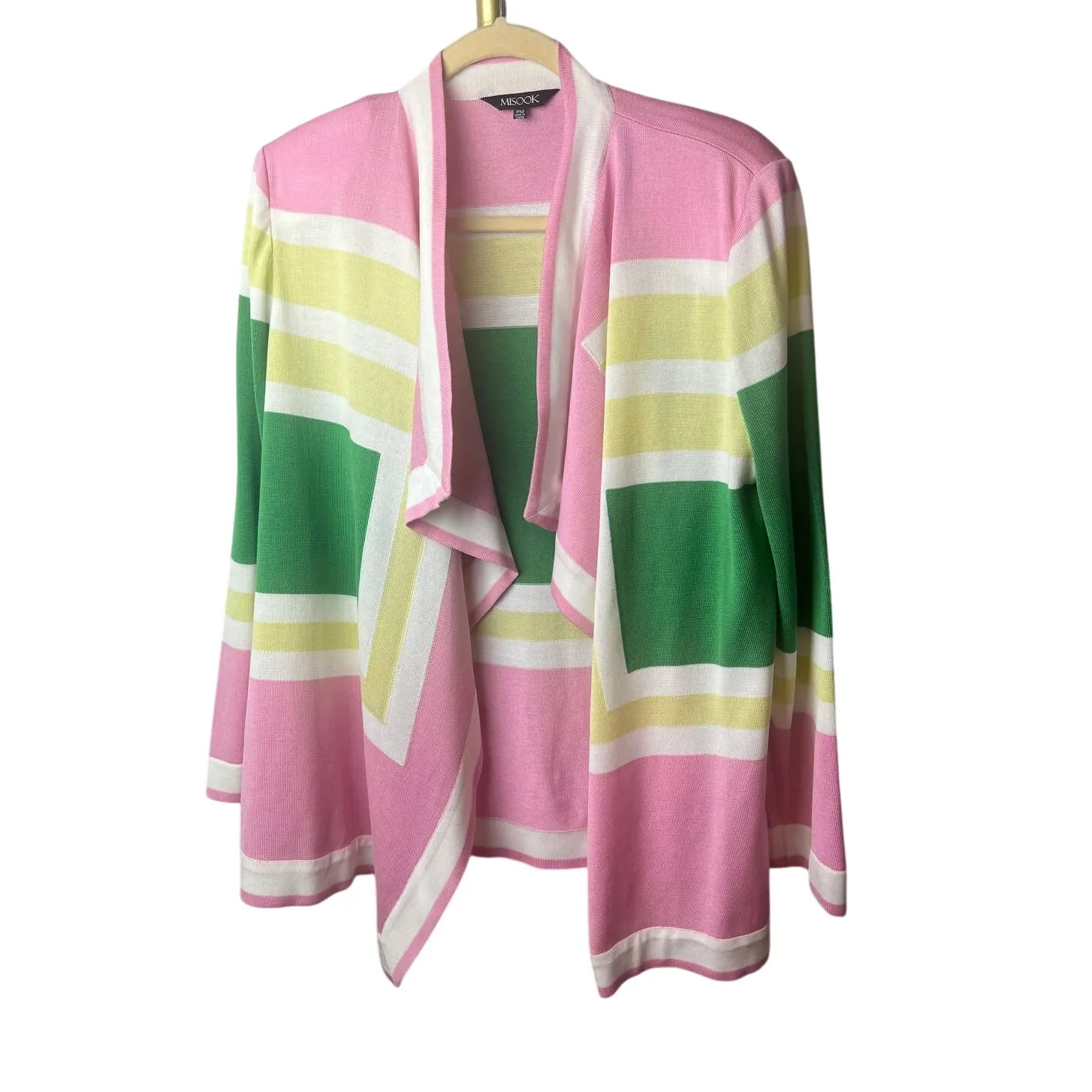 Misook Colorblock Draped Cardigan Women’s Petite Medium (PM) - Image 3