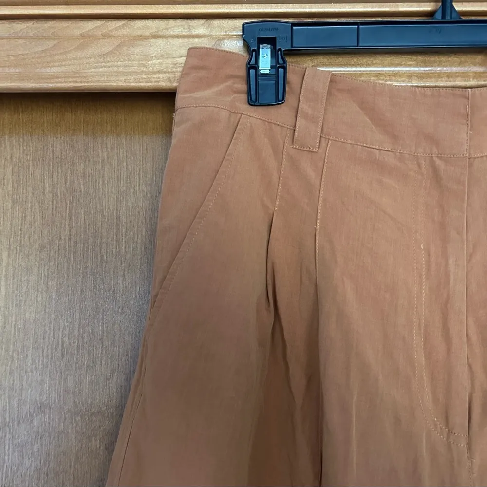 Ulla Johnson Wide Leg High Rise Cotton Linen Blend Pleated Trousers Size 10 - Image 5