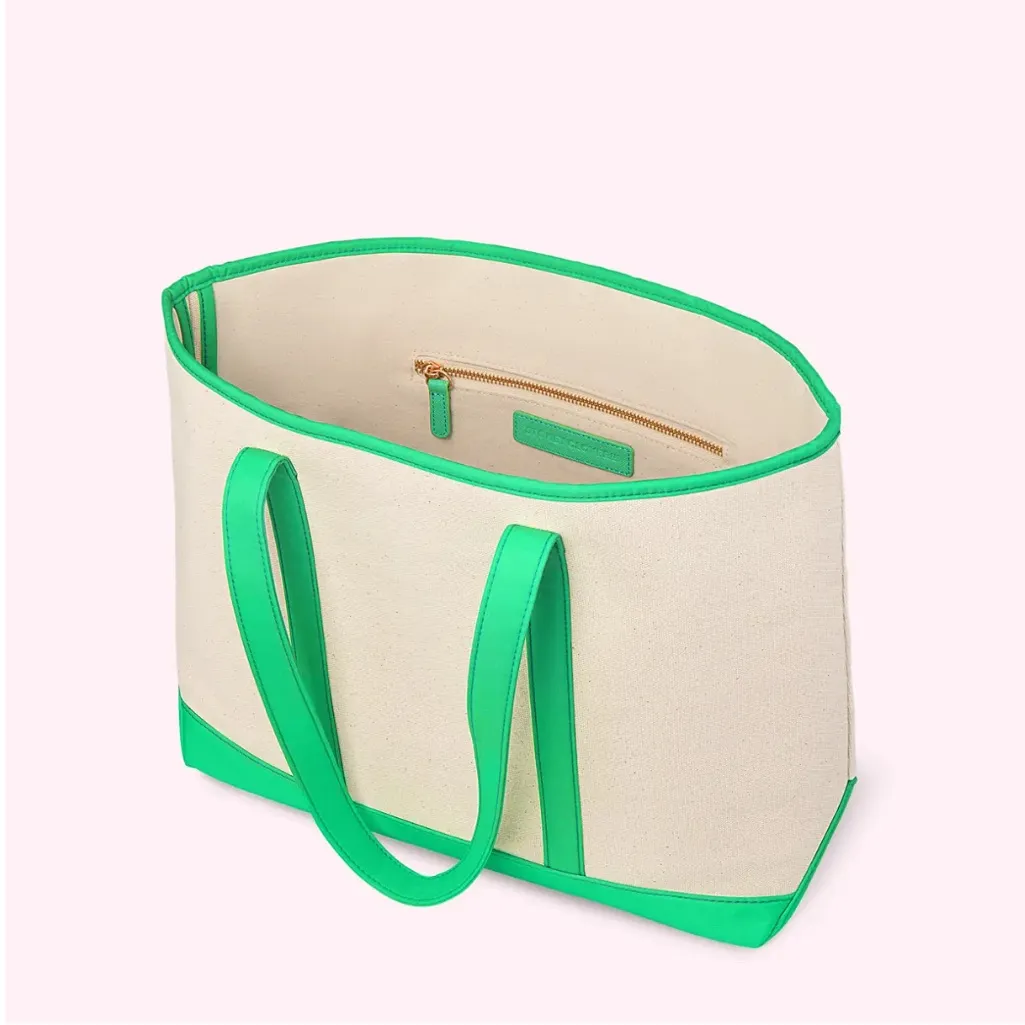 NWT Stoney Clover Lane Canvas & Nylon Shopper Tote in Avocado - Image 2