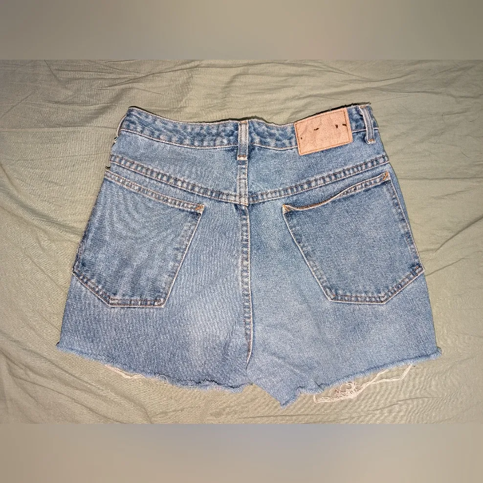 Vintage Marithé Girbaud Distressed Shorts W7/8 Medium Wash Blue - Image 2