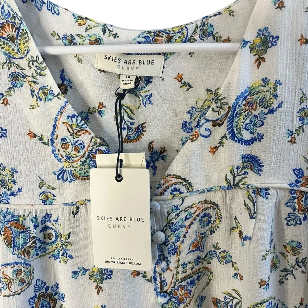 Skies Are Blue Floral Blouse - Image 3