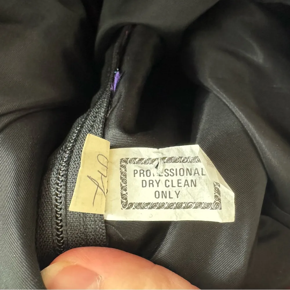 Vintage 80s 90s Multicolored Sequin Party Cocktail Mini Dress Size Small Purple - Image 4