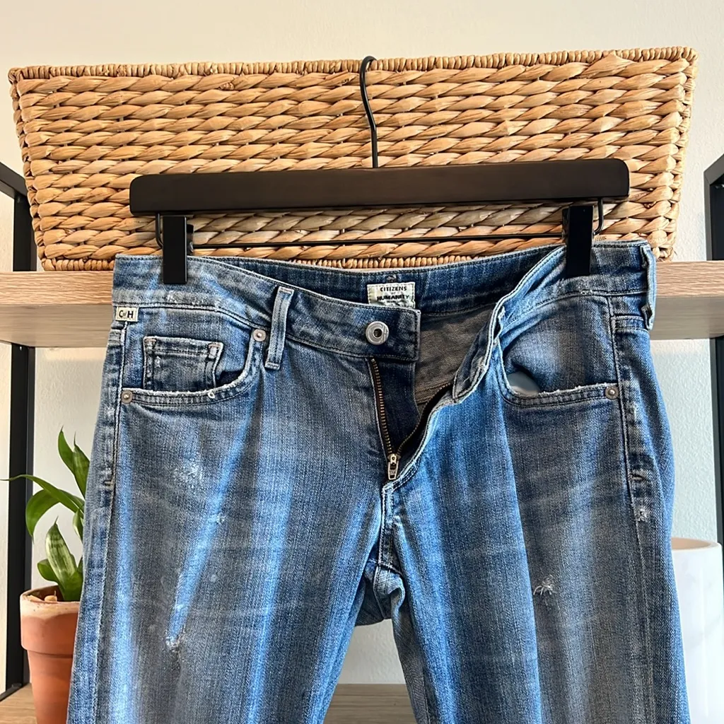 Citizens Of Humanity Low Rise Distressed Skinny Jeans, 27 - Image 9