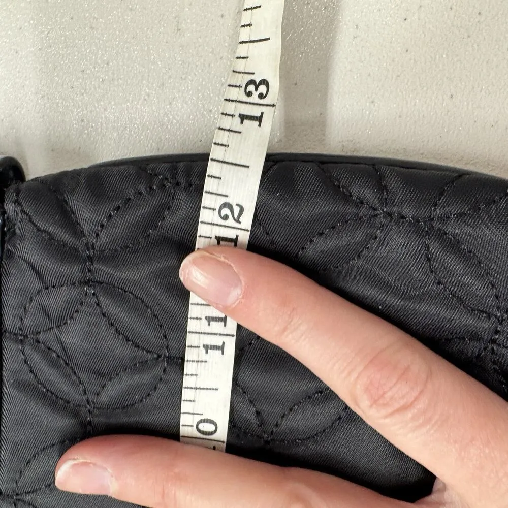 Vera Bradley Black Quilted Clutch with Tension Open Purse Handbag Evening - Image 9