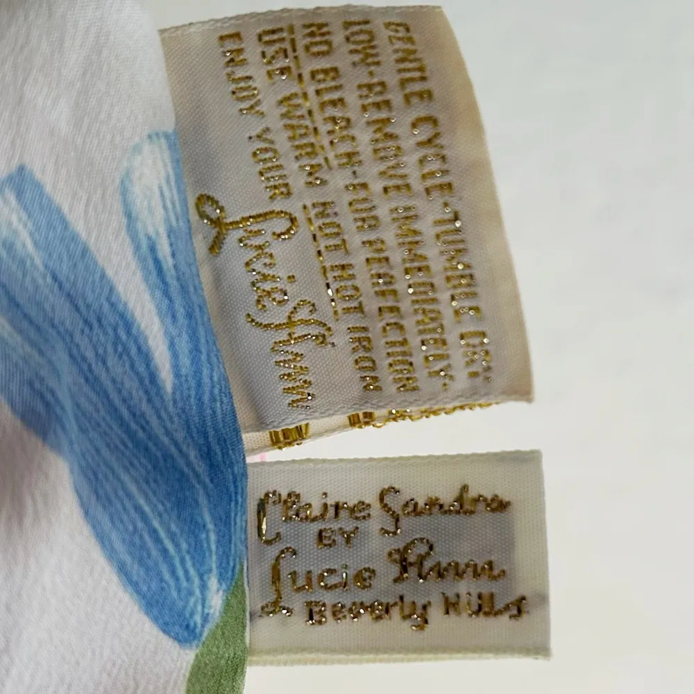 Vintage Claire Sanders by Lucie Ann Maxi Nightgown & Robe Floral Set NWT Small White - Image 6