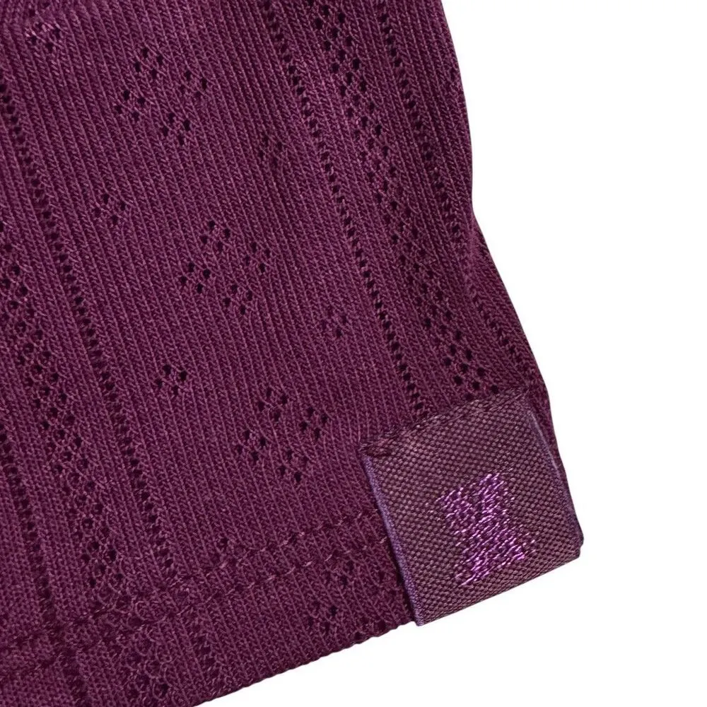 Savage X Fenty Keep It Casual Knit Sleep Tank Top 2X Purple Pointelle Longline - Image 4
