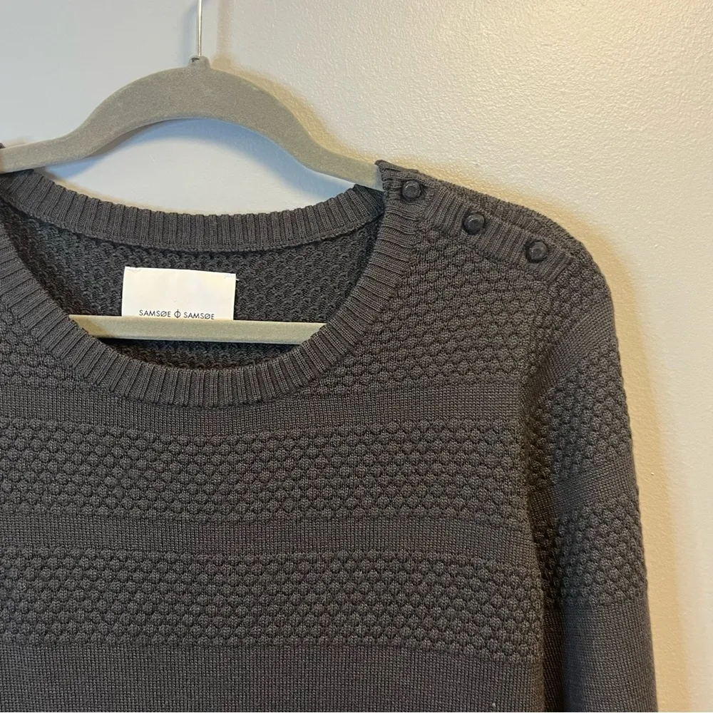 Samsoe Samsoe Sweater Charcoal Gray Aino O - Image 3