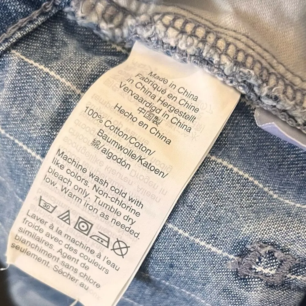 Madewell Pinstripe The Perfect Vintage Crop Jeans Size 28 - Image 9