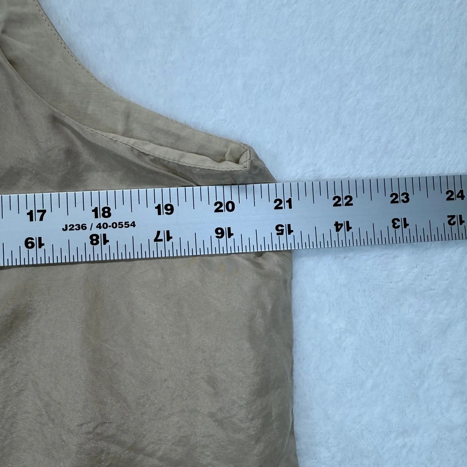 Coldwater Creek Silk Tank Top Beaded Neckline Sleeveless Blouse Women's L - Image 2