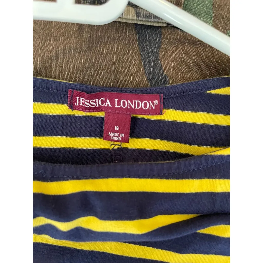 Jessica London Striped Casual Dress Womens Size 16 - Image 5