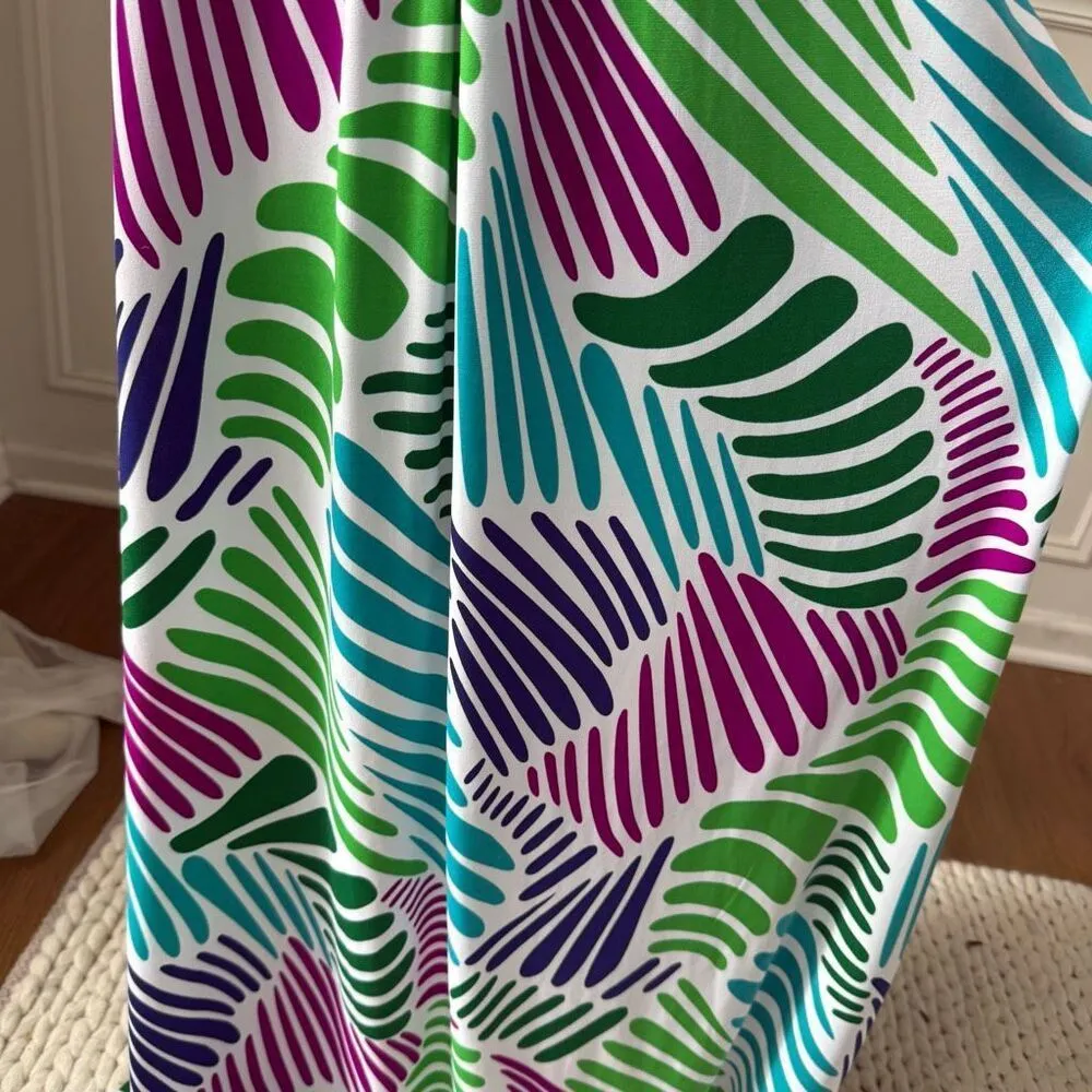 Rubber Ducky Productions Strapless Jersey Maxi Dress $267 S Blue - Image 6