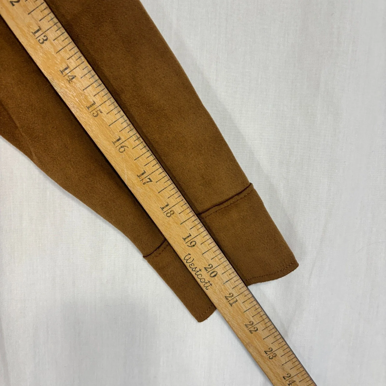 Well Worn Shacket Womens S Brown Faux Suede Snap Buttons Chic Casual Minimalist - Image 10