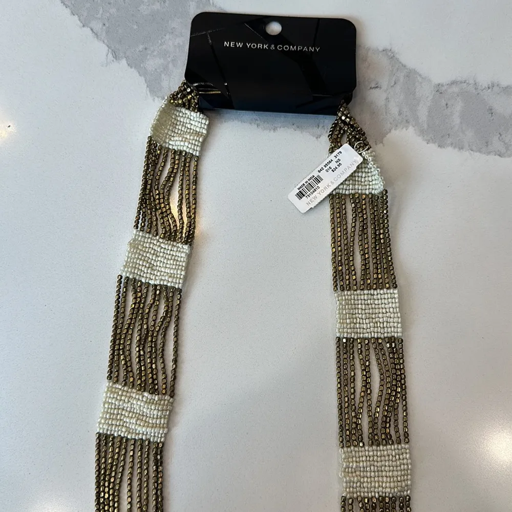 New York and Company Beaded Multi Layer Necklace - Image 4