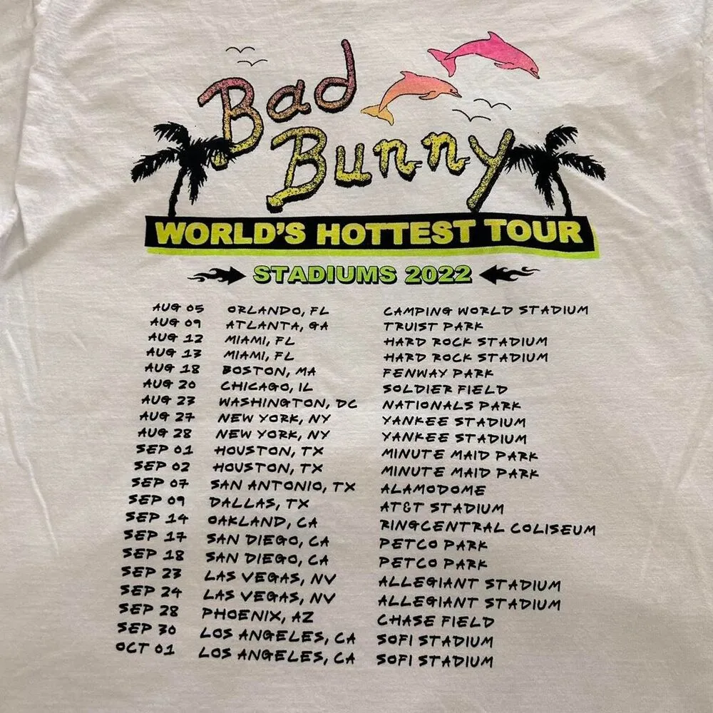 Bad Bunny 2022 un verano sin ti worlds hottest tour tee - Image 4