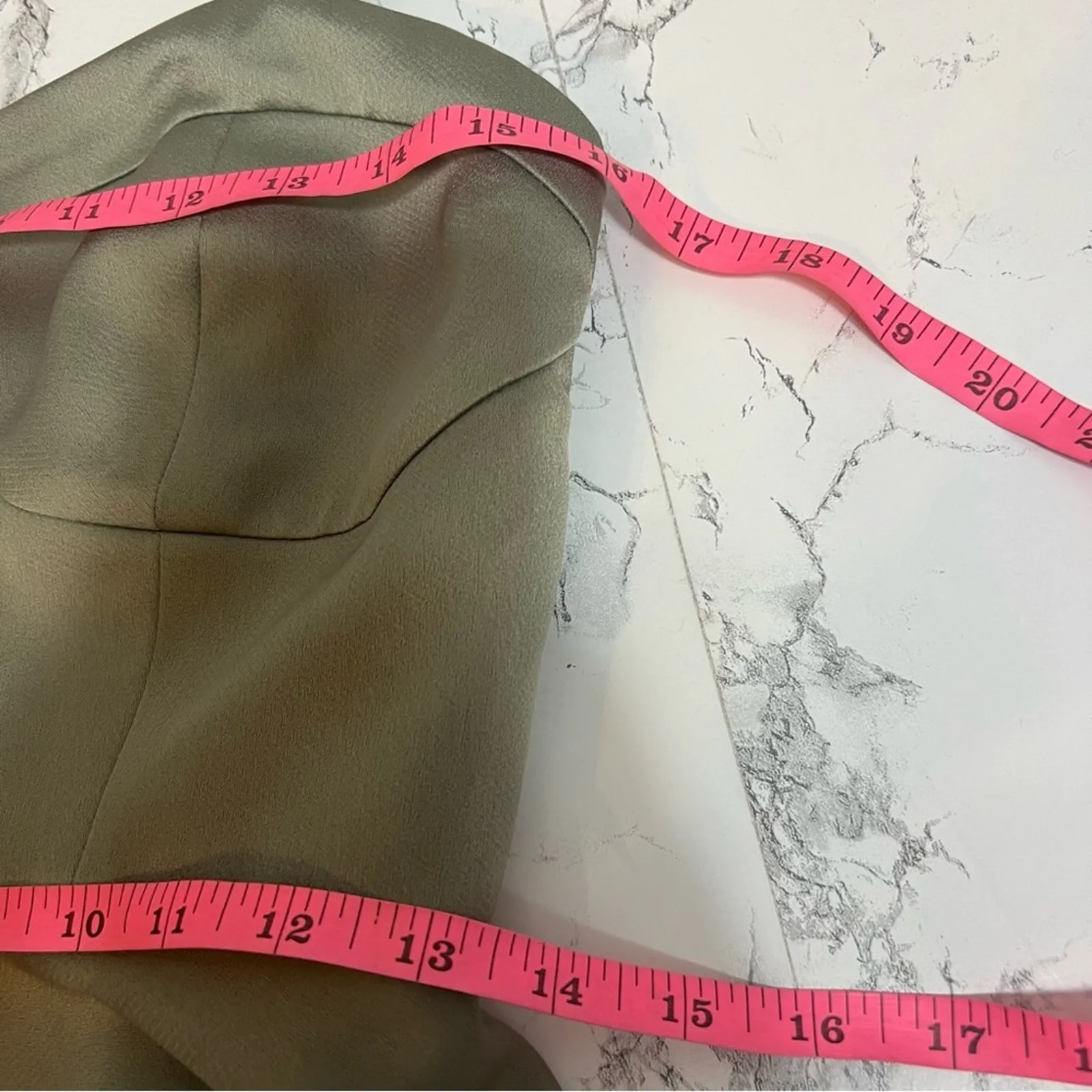 BHLDN Sachin + Babi Corset Style Satin Ruffle
Hem Dress Size 6 Green - Image 6