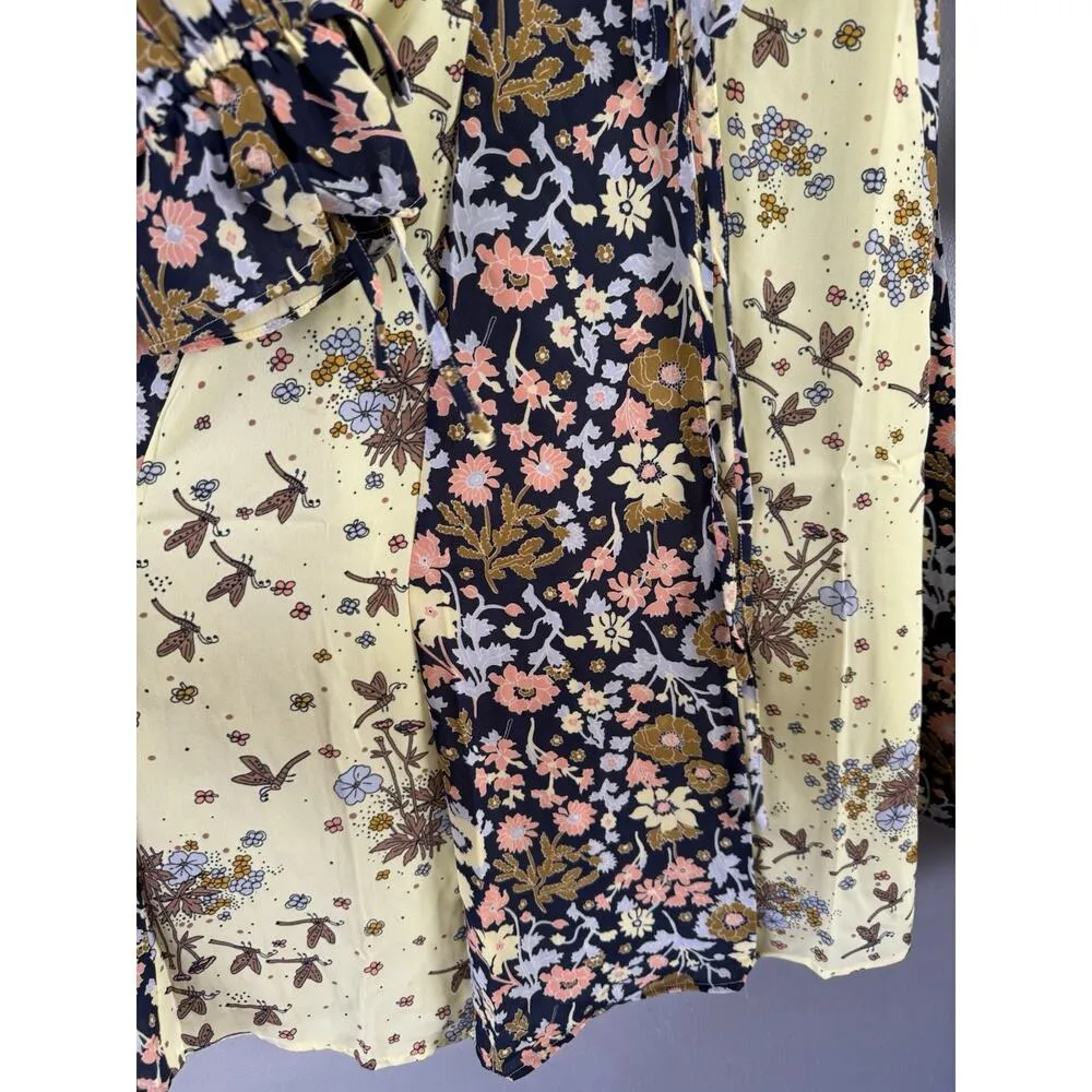 NWT ModCloth Unique Persona Midi Dress Yellow Floral Fairy Cottage Boho Size 4 - Image 7