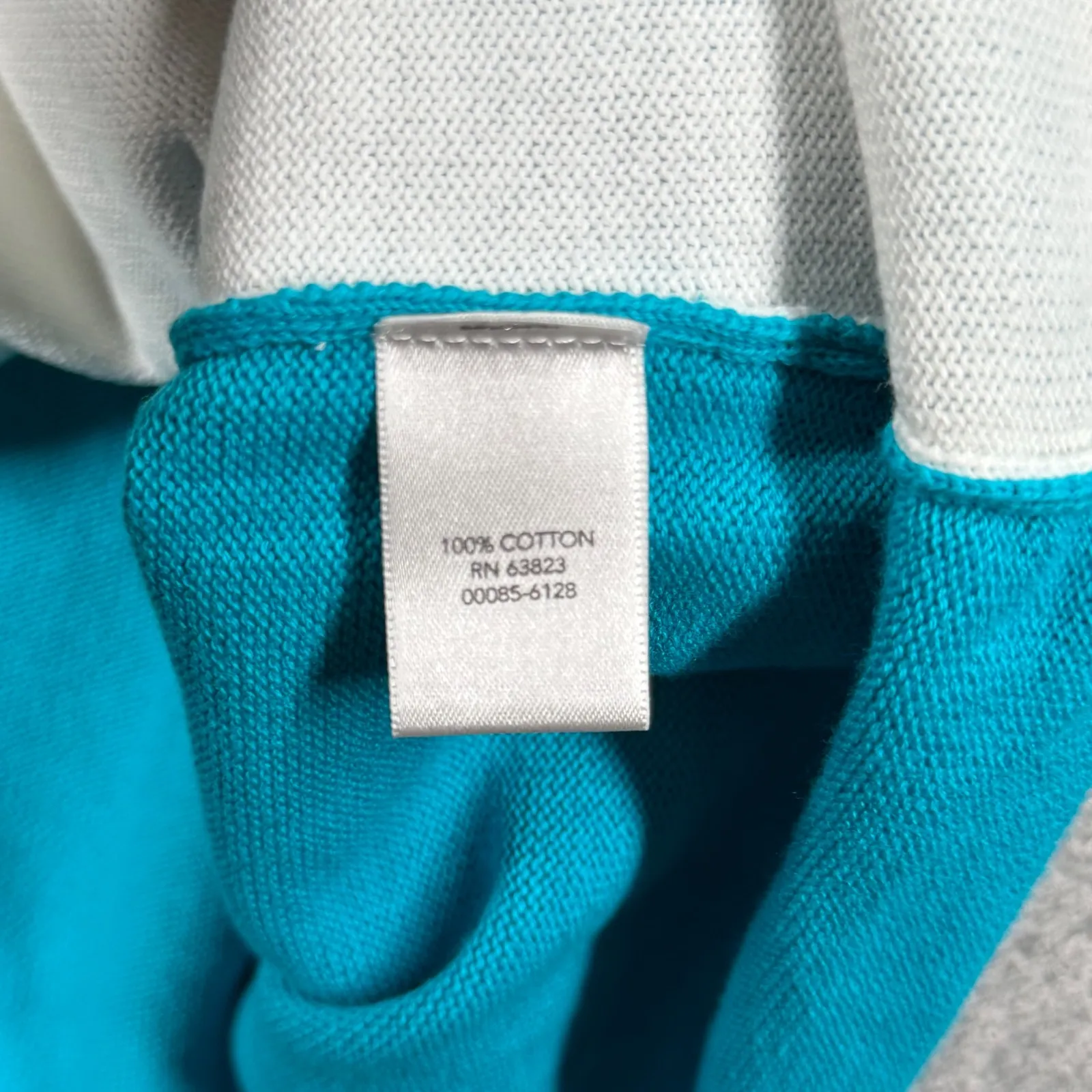 Christopher & Banks XL Teal Crochet Open Cardigan Built In Tank Beach Resort - Image 6