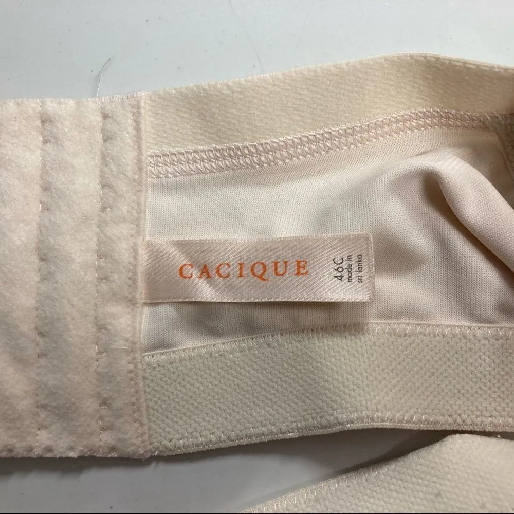 CACIQUE, Women’s light beige bra,‎ Size 46C, NO UNDERWIRE, adjustable straps - Image 7