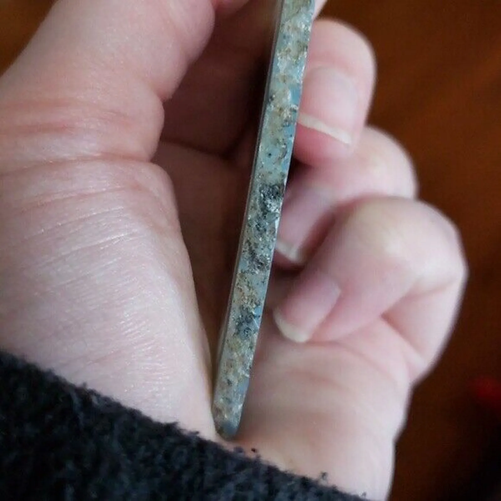 Beautiful Large Geode Pendant Blue Tones Statement Piece - Image 3