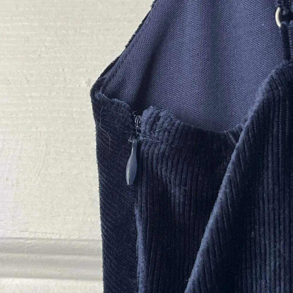 Good Luck Gem Ribbed Velveteen A-Line Dress - Size M - Image 4