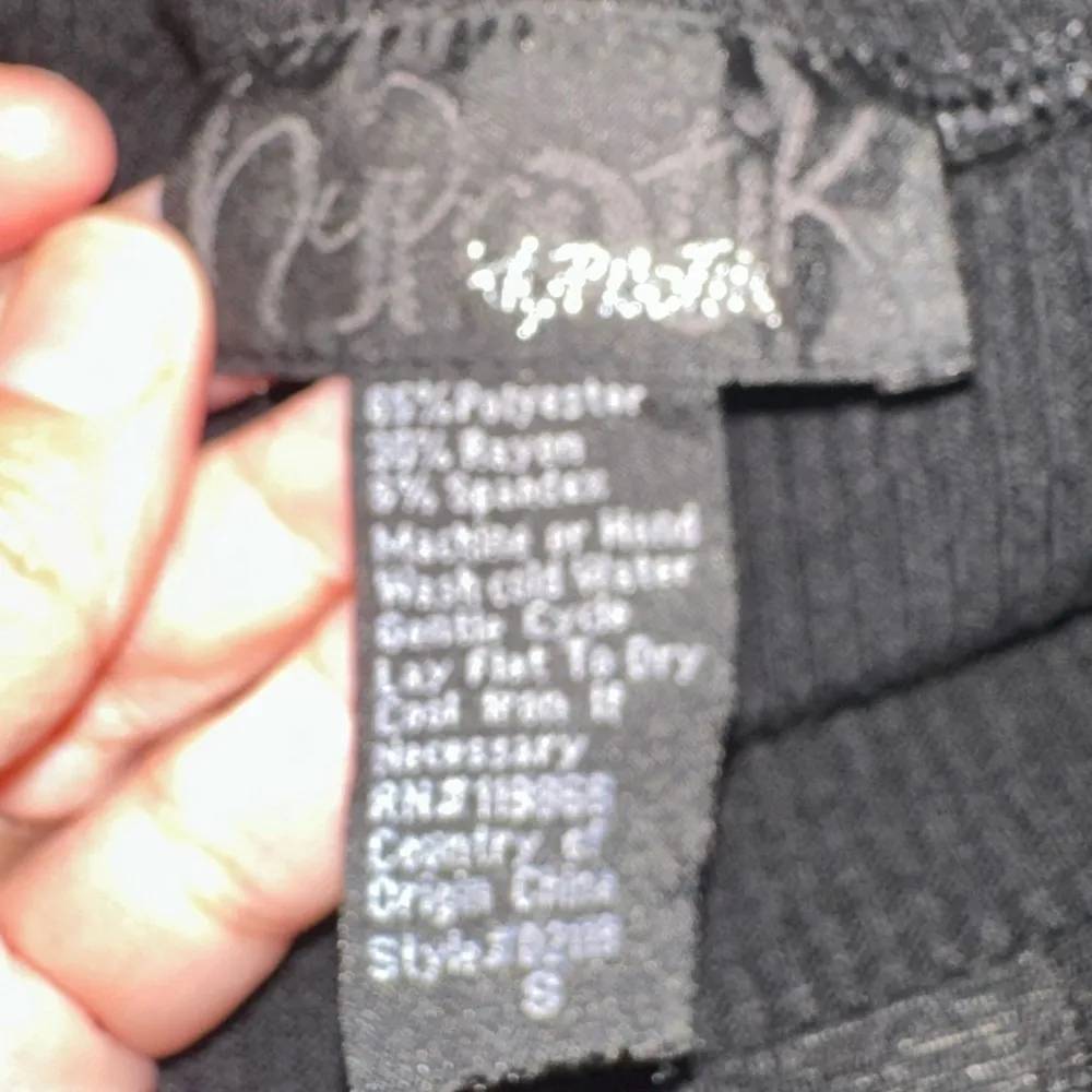 EUC 70’s Vintage hypnotik dress black geometrics abstract short sleeves Sz S Gold - Image 8